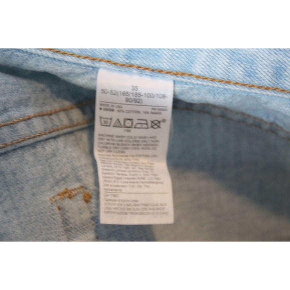New Banana Republic Nettle Selvedge Relaxed Fit Jean Bleach Blue Men's 35 H14458 - Picture 9 of 13
